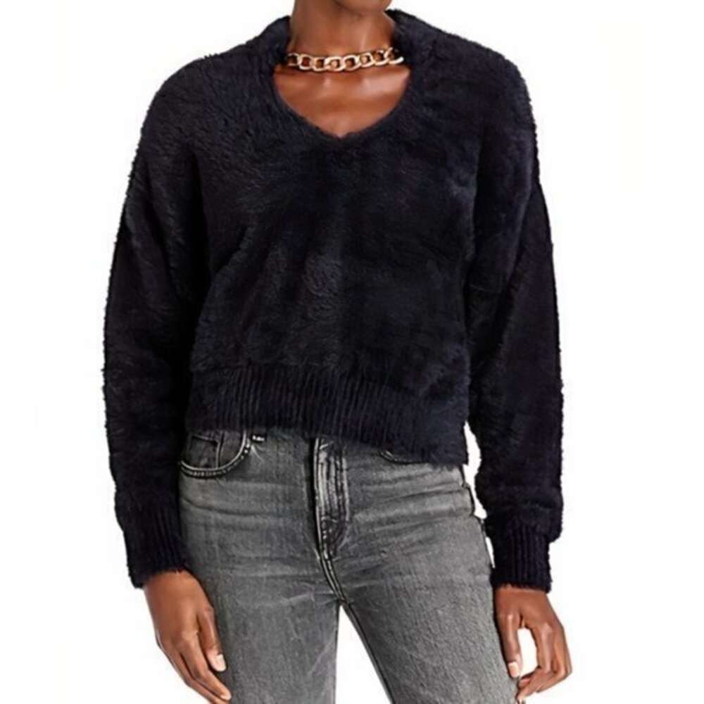 Aqua Vanessa Chain Sweater -Black Size S/ M
